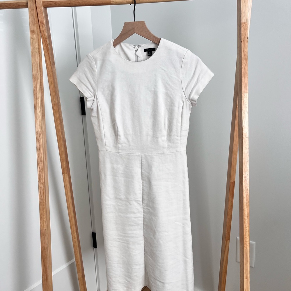 Ann Taylor Classic Cream Midi Dress